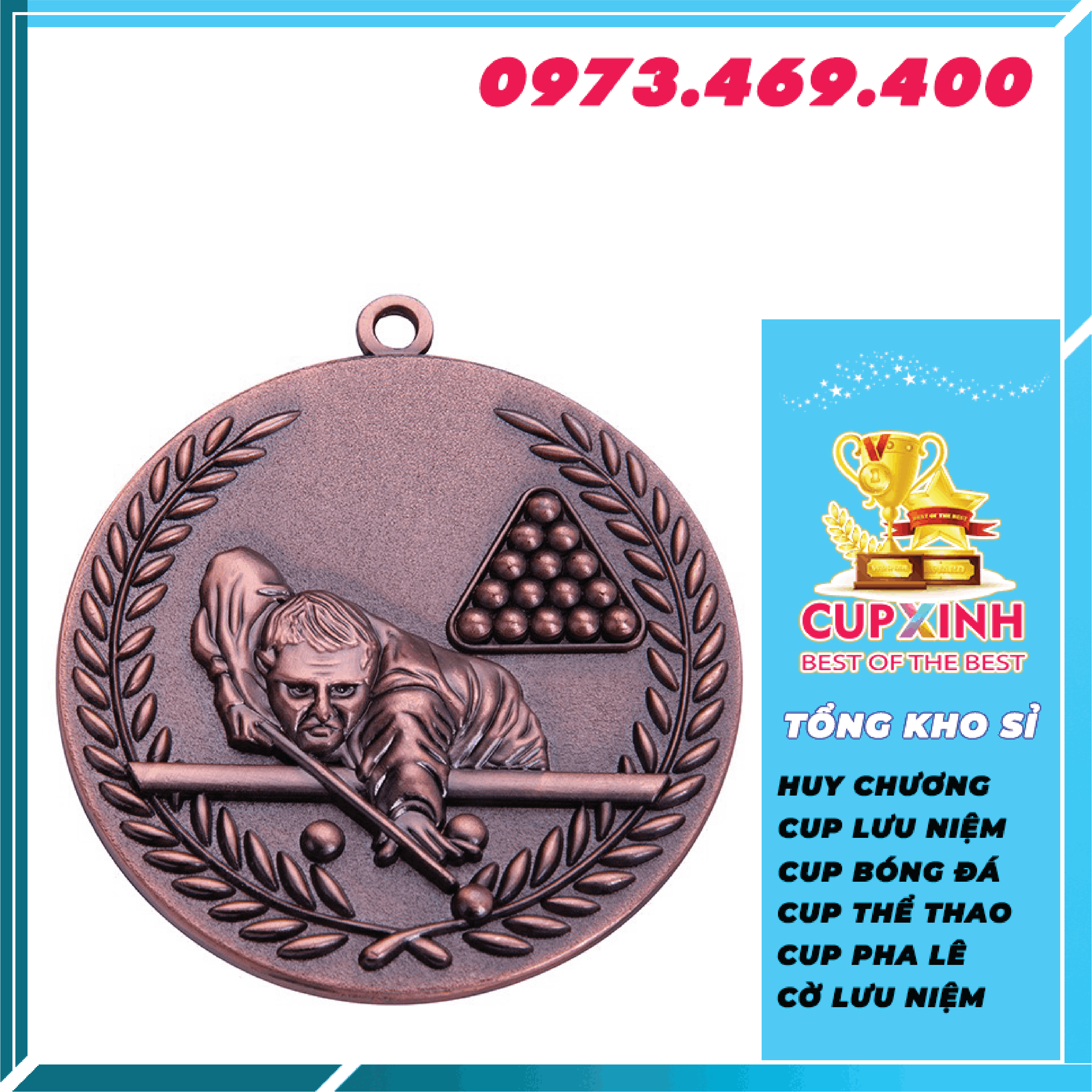 HC027 Bi-A Huy Chương Vàng Bạc Đồng Kim Loại