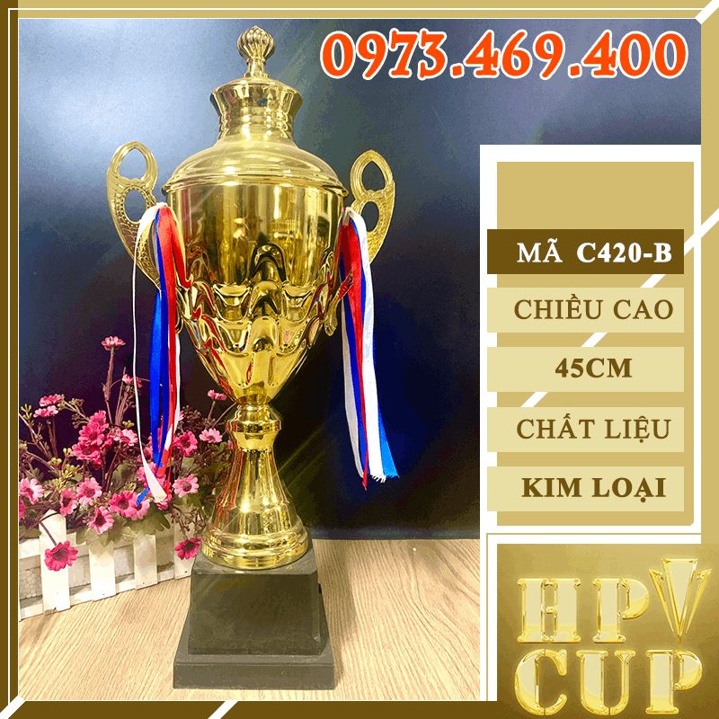 C420 Cup Vân Sóng Vuông 3 Size Cup Bộ Kim Loại