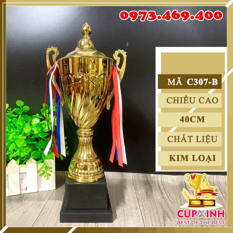 C307 Cup Ông Sư Cup Bộ Kim Loại