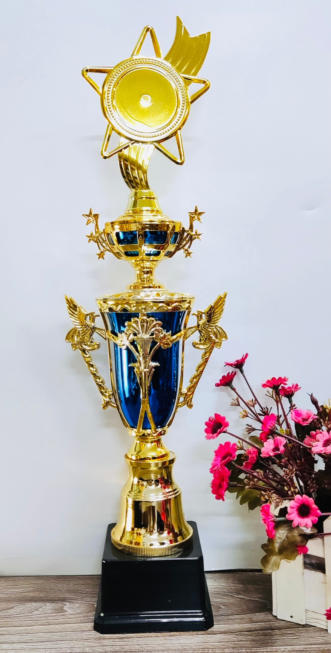 C058 - Cup Quả Dẹt Thân Chim Thẩm Mỹ Đỏ Trắng Xanh Tím