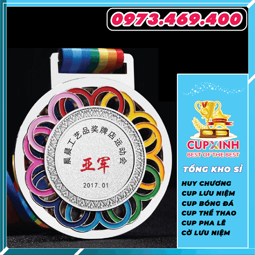 HC038 Huy Chương Cánh Hoa Huy Chương Vàng Bạc Đồng Kim Loại