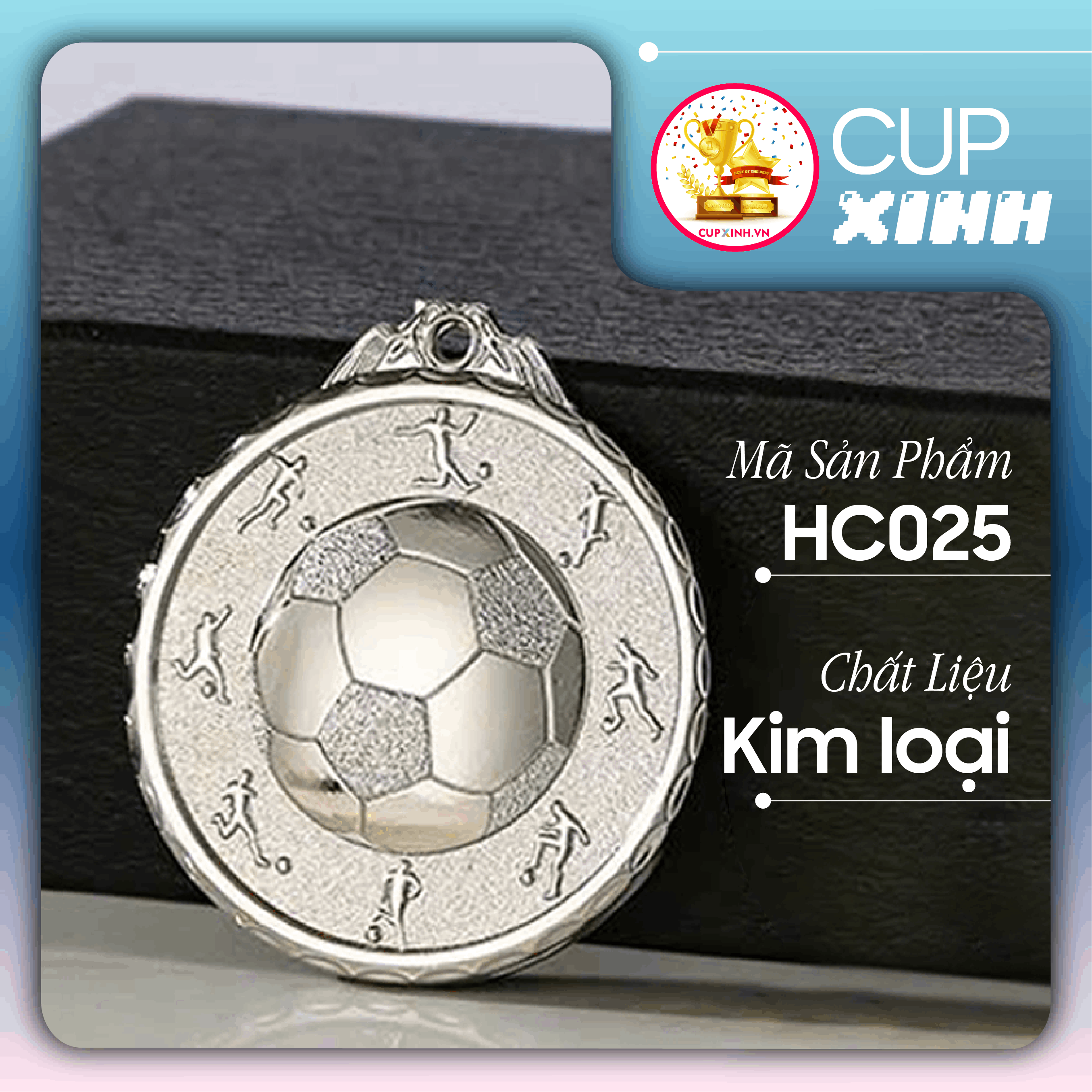 HC025 Quả Bóng Nổi Huy Chương Vàng Bạc Đồng Kim Loại