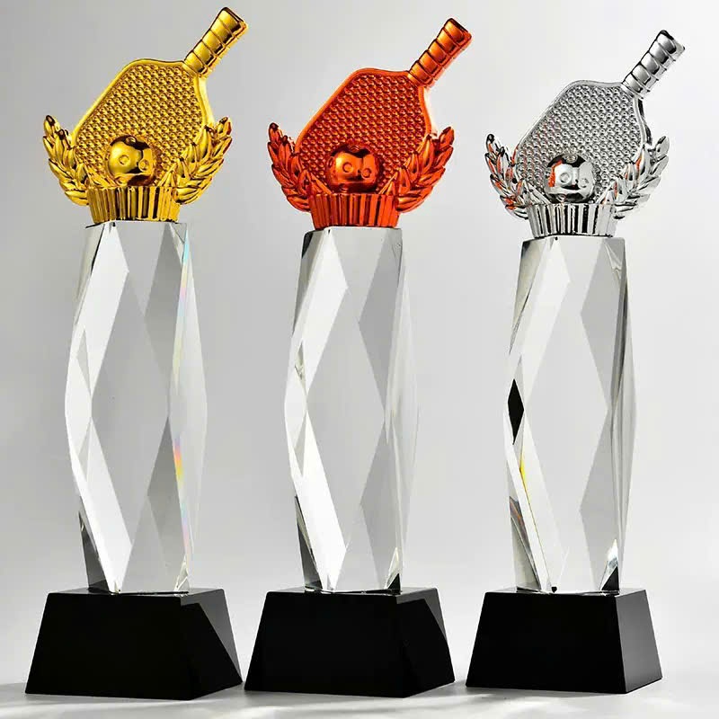 PL827 G Trụ Vuông Xoắn Gắn Vợt Pickleball 3 Màu Vàng Bạc Đồng