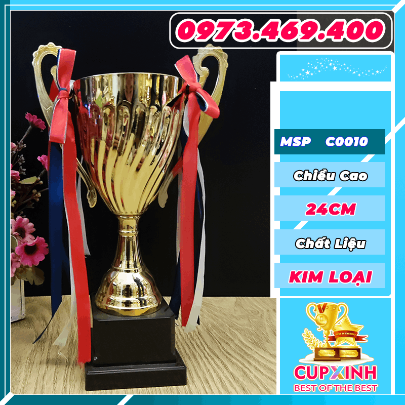 C010 Cup Nhỏ Vân Chéo Kim Loại