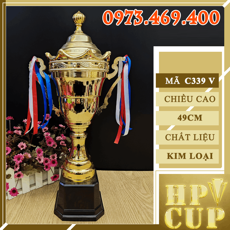 C339 Cup Bộ Ba Đầu Tháp Cup Bộ Vang Bạc Đồng Kim Loại