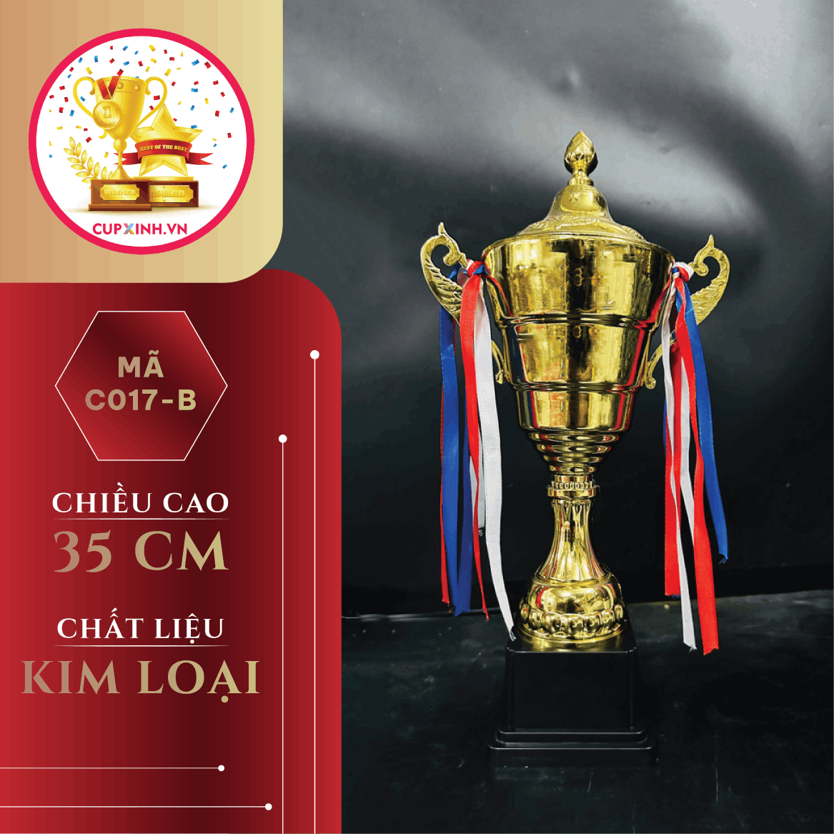 C017 Cup 3 Tầng Cup Bộ Kim Loại