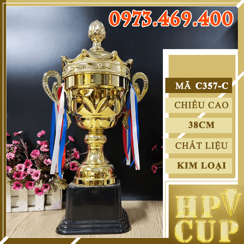 C357 Cup Vân Hoa 4 Cánh Cup Bộ Size Lớn Kim Loại