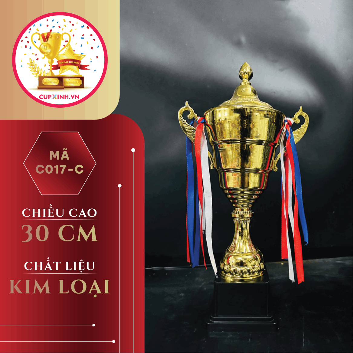 C017 Cup 3 Tầng Cup Bộ Kim Loại