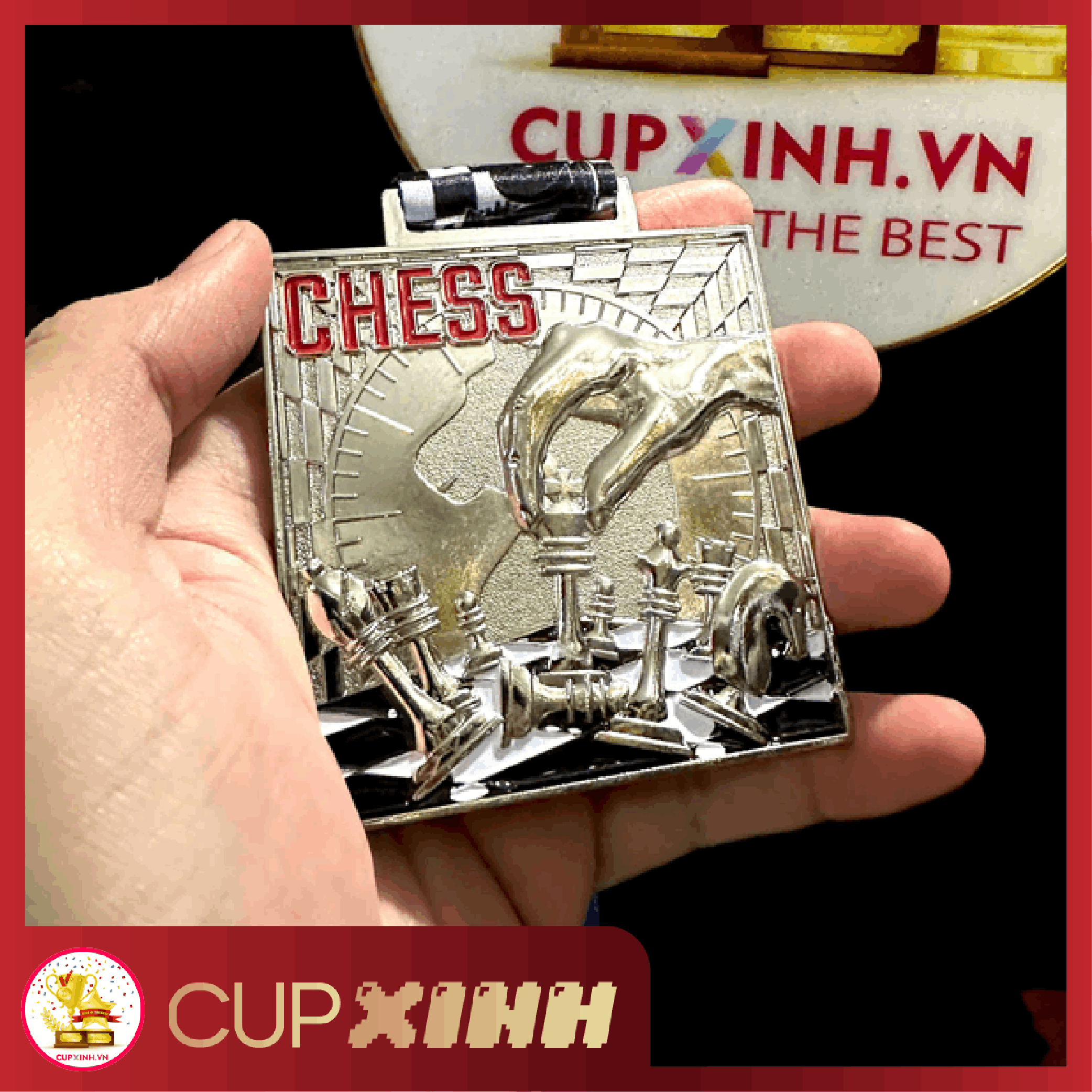 HC011 Huy Chương Cờ Vua Vàng Bạc Đồng Kim Loại
