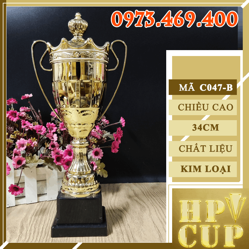 C047 Cup Thân Giáp Hoa Tai To Cup Bộ Kim Loại