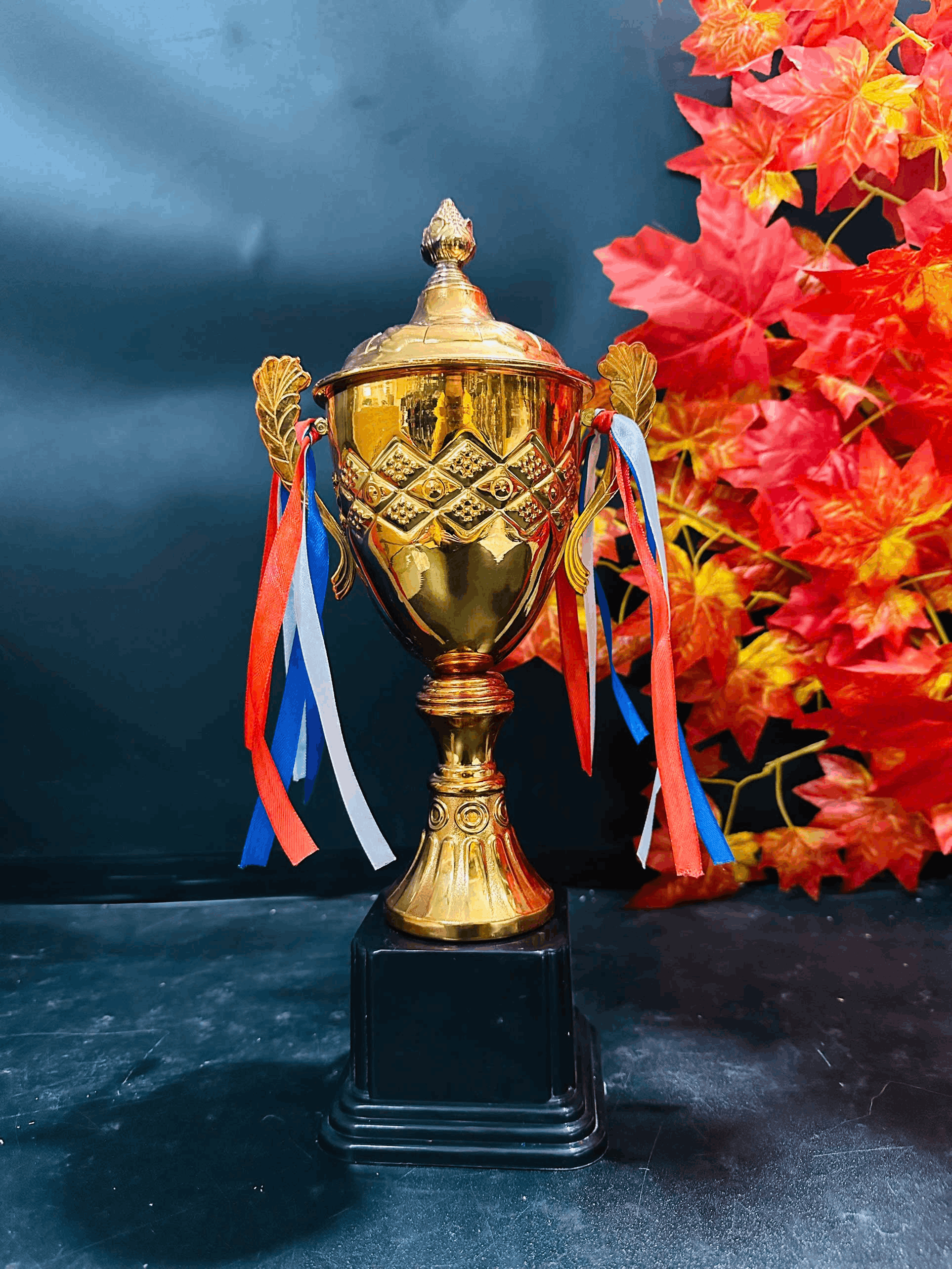 C029-C Cup Thân Quả Trám Cup Bộ Vàng Bạc Đồng Kim Loại