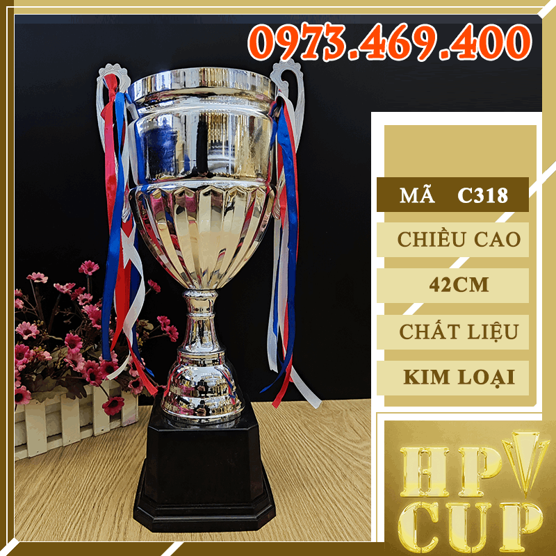C318 Cup Bộ 3 Màu Tai Ngắn Cup Bộ Vàng Bạc Đồng Kim Loại