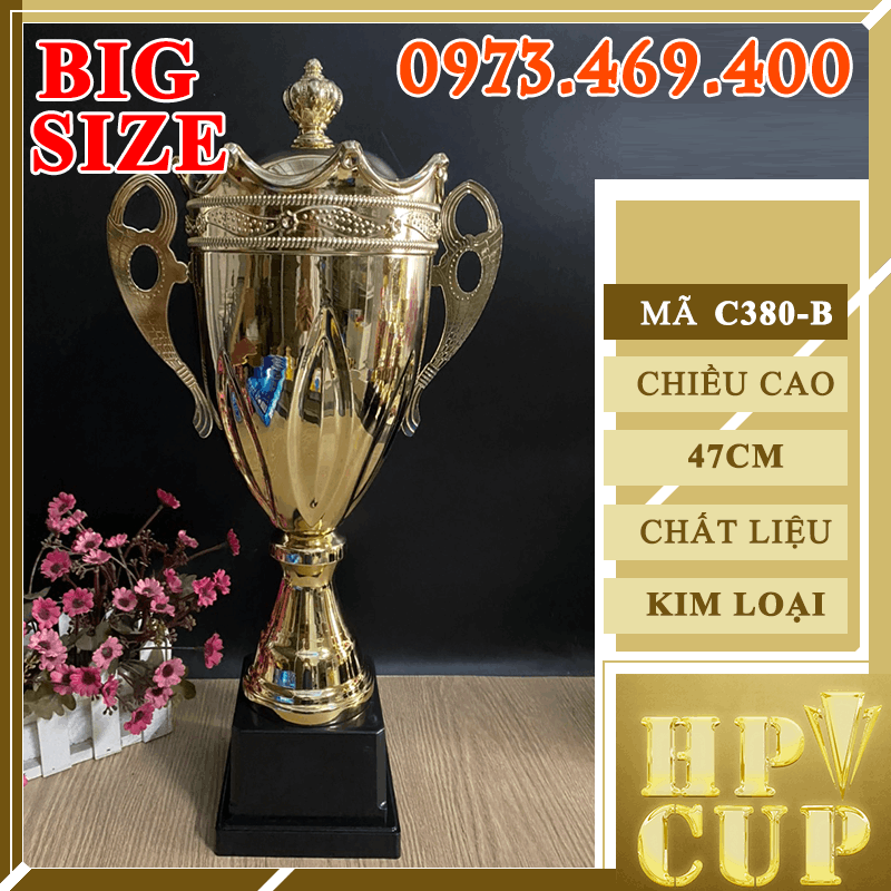 C380 Cup Vân 3 Lá Cup Bộ Size Lớn Kim Loại