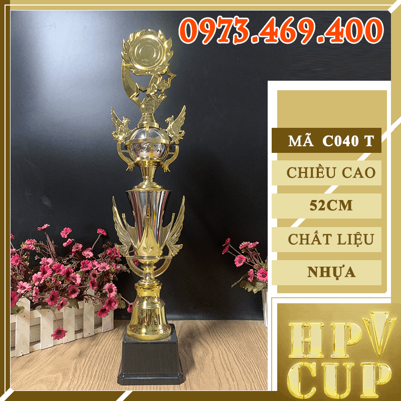 C040 Thẩm Mỹ Quả Đại Bàng Cup Bộ  Đỏ Xanh Trắng Nhựa